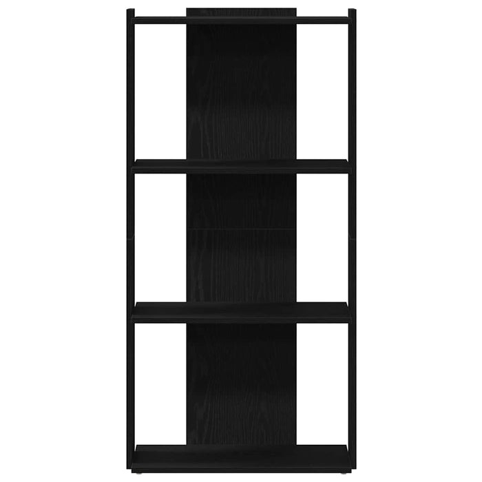 Bibliotecă cu 3 niveluri, negru, 60x30x120 cm, lemn prelucrat - WALTI WALTI