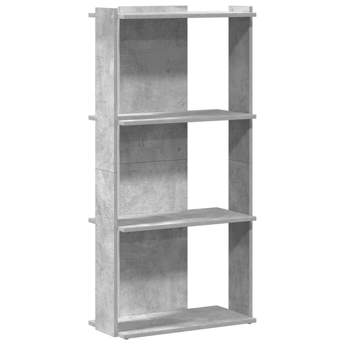 Bibliotecă cu 3 niveluri, gri beton, 60x30x120cm lemn prelucrat - WALTI WALTI