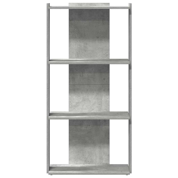 Bibliotecă cu 3 niveluri, gri beton, 60x30x120cm lemn prelucrat - WALTI WALTI