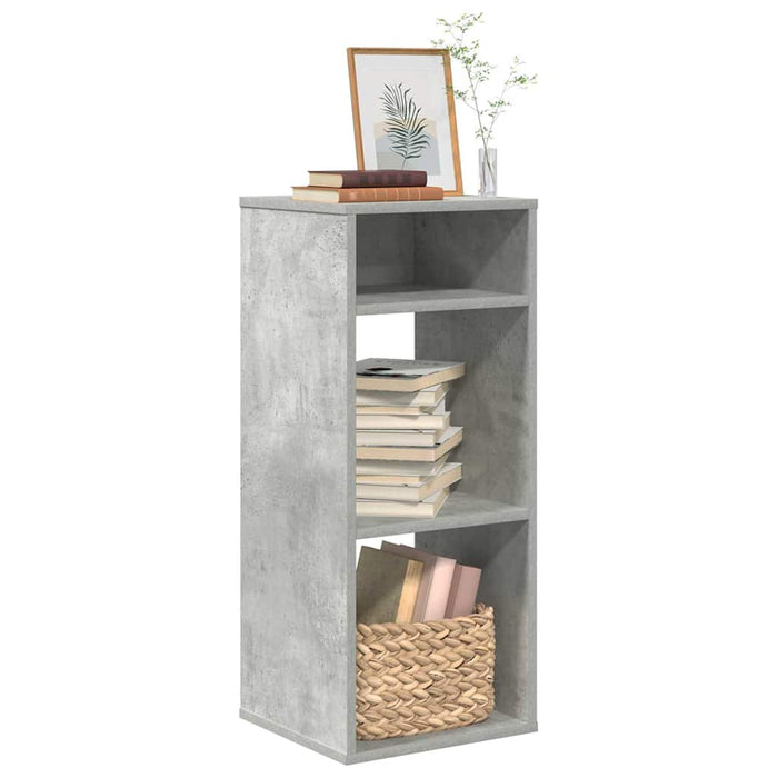 Bibliotecă, gri beton, 34x31x80 cm, lemn prelucrat - WALTI WALTI