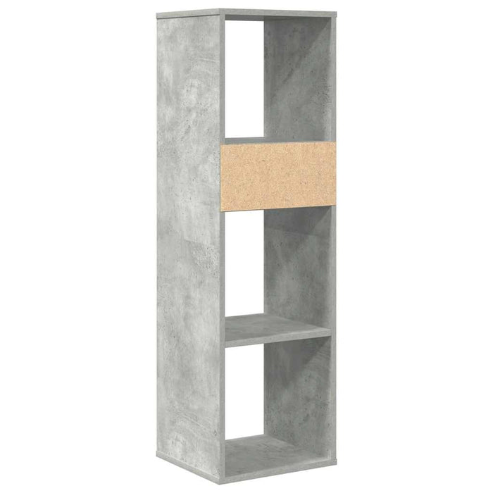 Bibliotecă, gri beton, 34x31x112 cm, lemn prelucrat WALTI