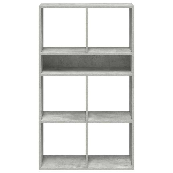 Bibliotecă, gri beton, 66x31x112 cm, lemn prelucrat - WALTI WALTI