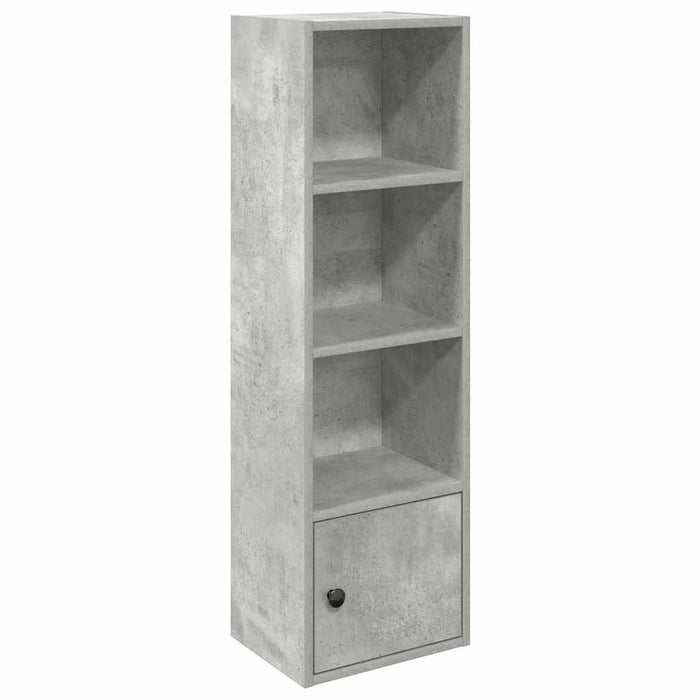 Bibliotecă, gri beton, 31x24x102 cm, lemn prelucrat - WALTI WALTI