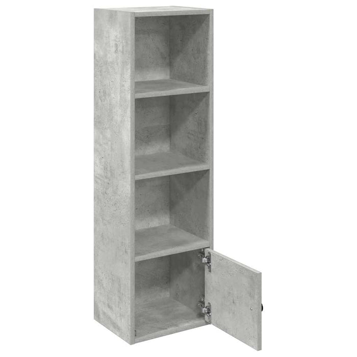 Bibliotecă, gri beton, 31x24x102 cm, lemn prelucrat - WALTI WALTI