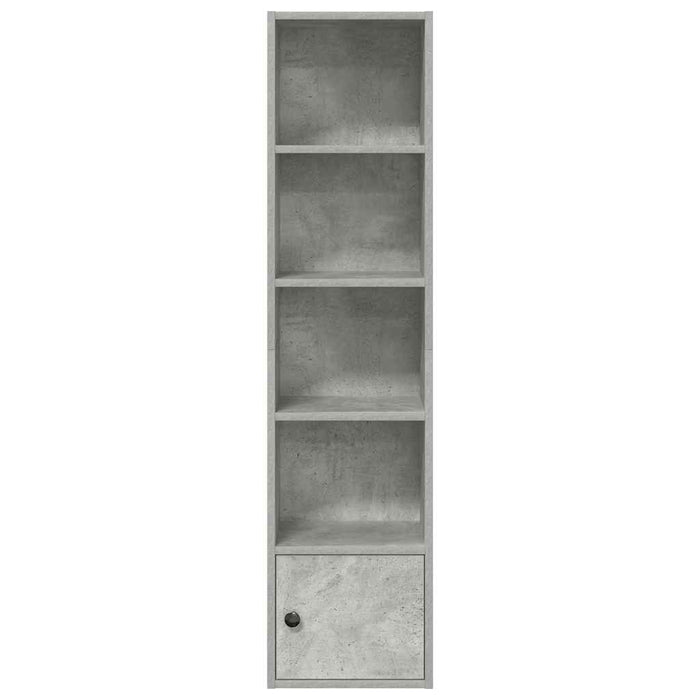 Bibliotecă, gri beton, 31x24x127 cm, lemn prelucrat - WALTI WALTI