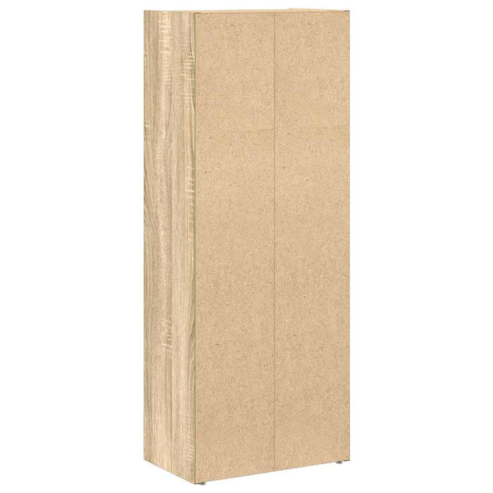 Bibliotecă, gri beton, 40x24x102 cm, lemn prelucrat - WALTI WALTI