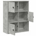 Bibliotecă, gri beton, 60x24x76,5 cm, lemn prelucrat - WALTI WALTI