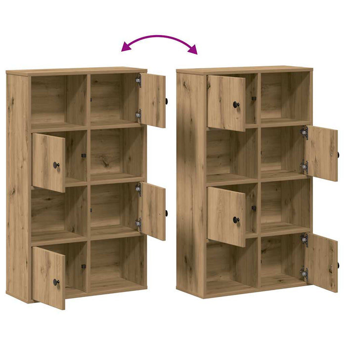 Bibliotecă, stejar artizanal, 60x24x101,5 cm, lemn prelucrat - WALTI WALTI