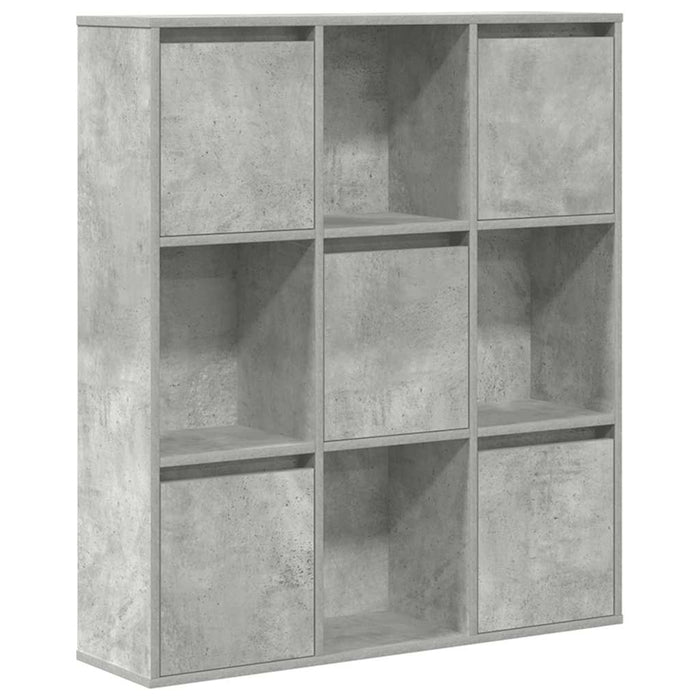 Bibliotecă, gri beton, 89x24x101,5 cm, lemn prelucrat - WALTI WALTI