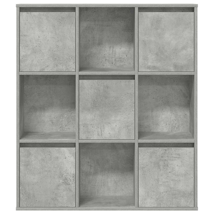 Bibliotecă, gri beton, 89x24x101,5 cm, lemn prelucrat - WALTI WALTI