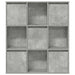 Bibliotecă, gri beton, 89x24x101,5 cm, lemn prelucrat - WALTI WALTI