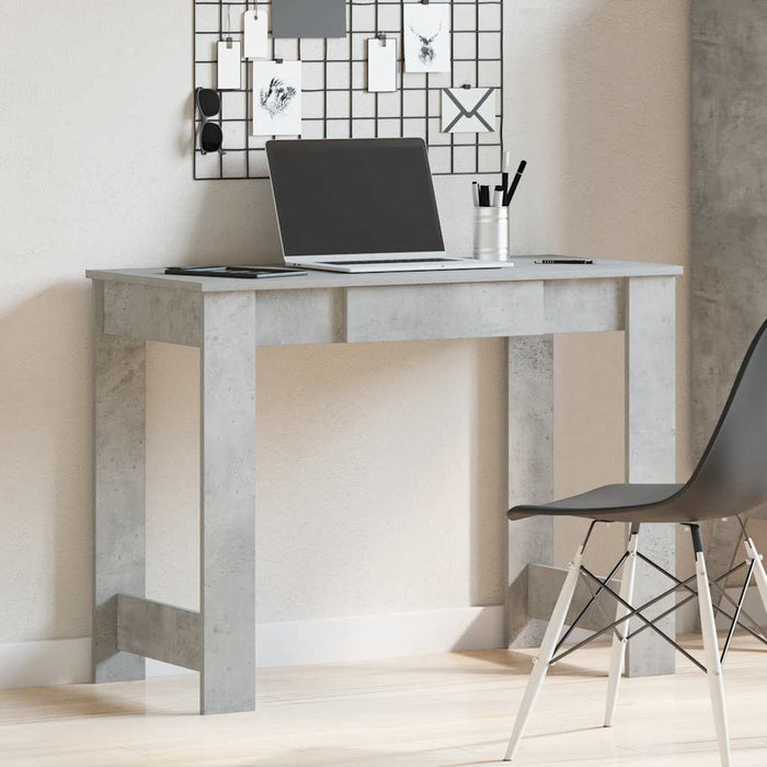 Birou, gri beton,100x45x75 cm, lemn compozit - WALTI WALTI