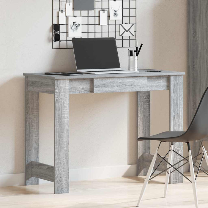 Birou Gri Sonoma 100x45x75 cm lemn prelucrat - WALTI WALTI