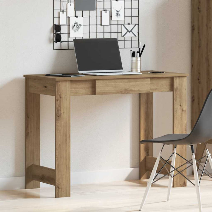 Birou, stejar artizanal, 100x45x75 cm, lemn prelucrat - WALTI WALTI