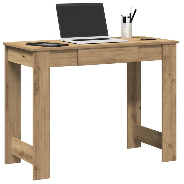 Birou, stejar artizanal, 100x45x75 cm, lemn prelucrat - WALTI WALTI