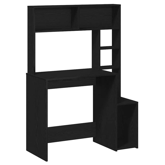 Birou cu rafturi, negru, 100x45x140 cm, lemn compozit - WALTI WALTI