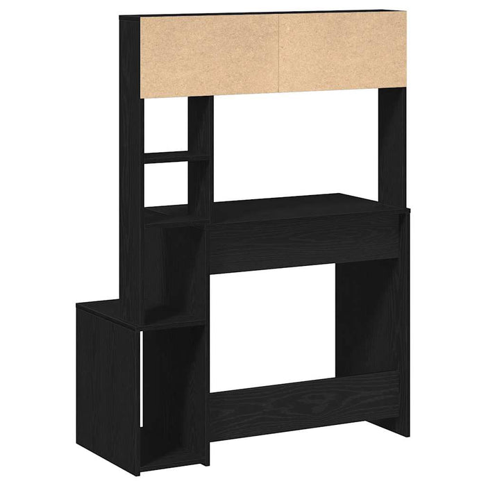 Birou cu rafturi, negru, 100x45x140 cm, lemn compozit - WALTI WALTI