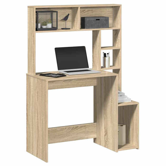 Birou cu rafturi, stejar sonoma, 100x45x140 cm, lemn compozit - WALTI WALTI