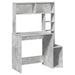 Birou cu rafturi, gri beton, 100x45x140 cm, lemn compozit - WALTI WALTI