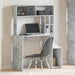 Birou cu rafturi, gri beton, 100x45x140 cm, lemn compozit - WALTI WALTI