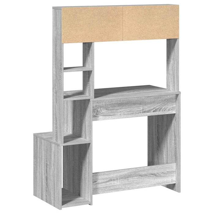 Birou cu rafturi, gri sonoma, 100x45x140 cm, lemn compozit - WALTI WALTI