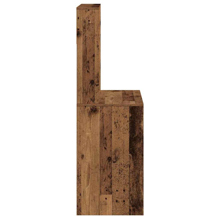 Birou cu rafturi, lemn vechi, 100x45x140 cm, lemn prelucrat - WALTI WALTI