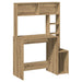 Birou cu rafturi stejar artizanal 100x45x140 cm, lemn prelucrat - WALTI WALTI