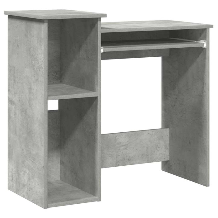 Birou cu rafturi, gri beton, 84x40x78 cm, PAL - WALTI WALTI