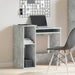 Birou cu rafturi, gri beton, 84x40x78 cm, PAL - WALTI WALTI