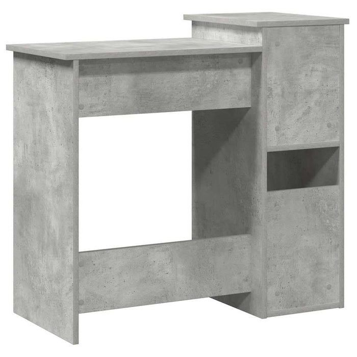 Birou cu rafturi, gri beton, 84x40x78 cm, PAL - WALTI WALTI