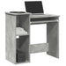 Birou cu rafturi, gri beton, 84x40x78 cm, PAL - WALTI WALTI