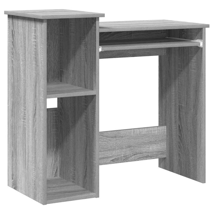 Birou cu rafturi, gri sonoma, 84x40x78 cm, lemn compozit - WALTI WALTI