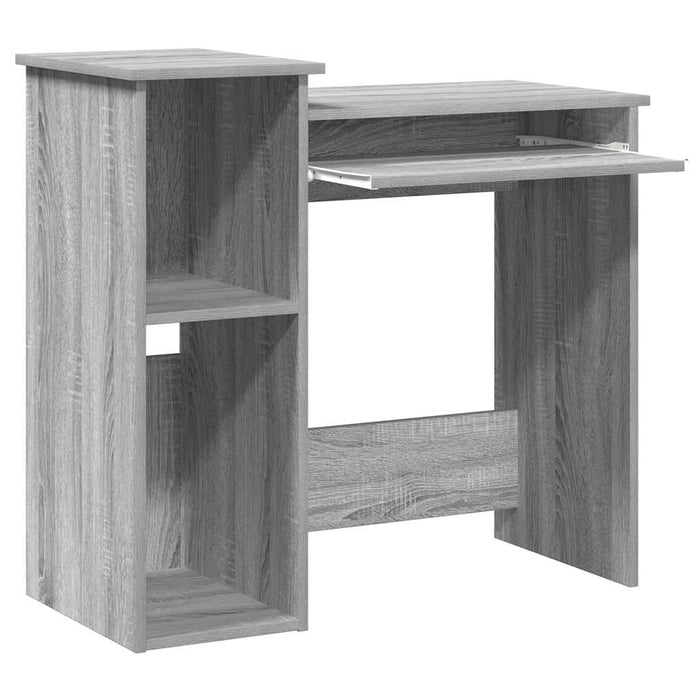 Birou cu rafturi, gri sonoma, 84x40x78 cm, lemn compozit - WALTI WALTI