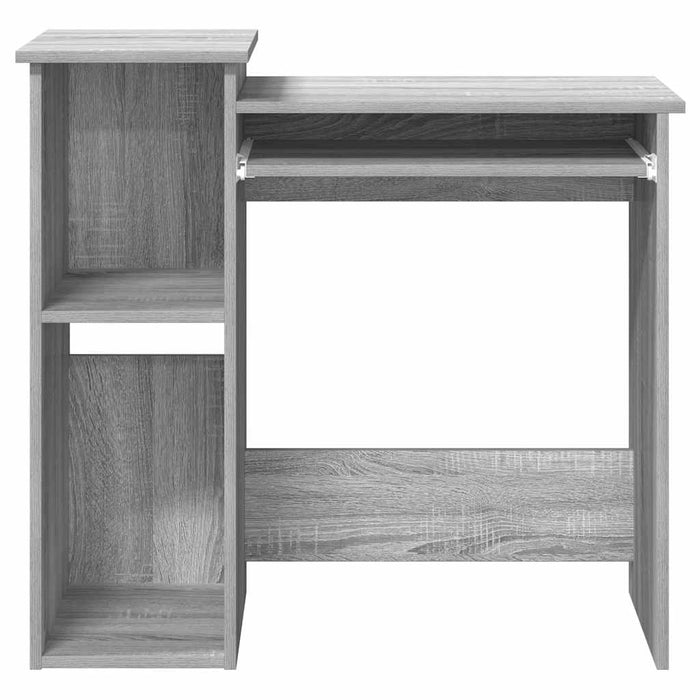 Birou cu rafturi, gri sonoma, 84x40x78 cm, lemn compozit - WALTI WALTI