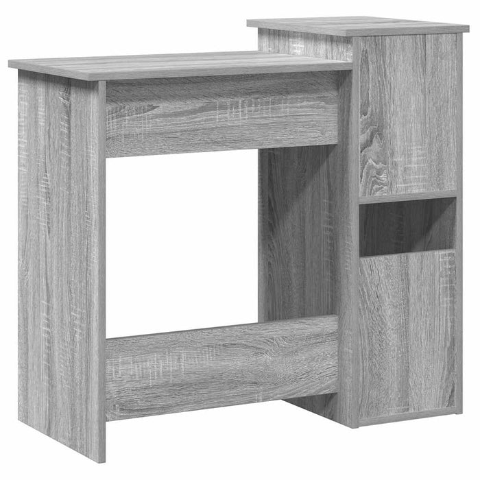Birou cu rafturi, gri sonoma, 84x40x78 cm, lemn compozit - WALTI WALTI