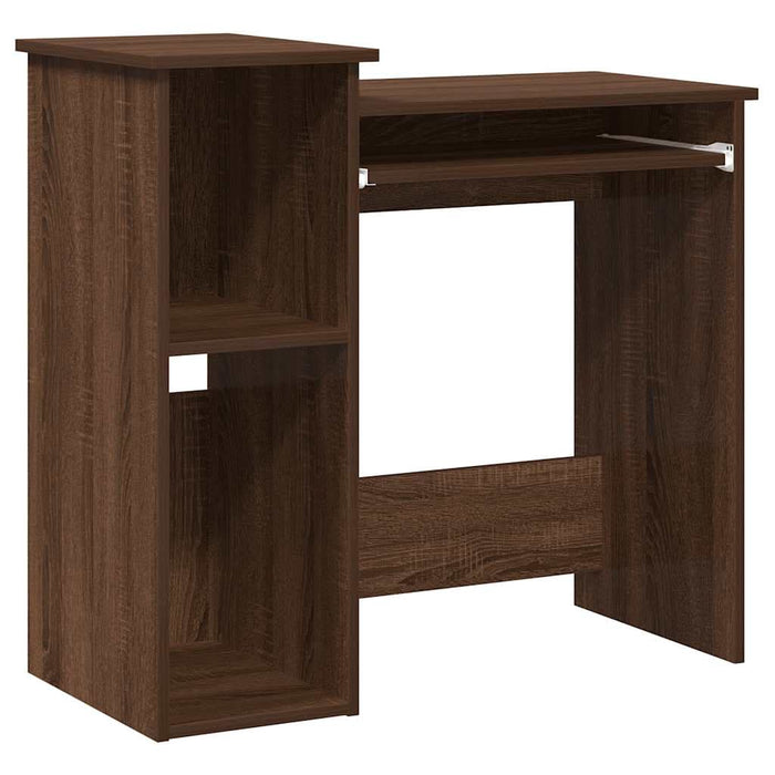 Birou cu rafturi, stejar maro, 84x40x78 cm, lemn compozit - WALTI WALTI