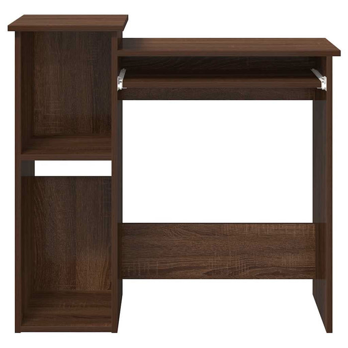 Birou cu rafturi, stejar maro, 84x40x78 cm, lemn compozit - WALTI WALTI