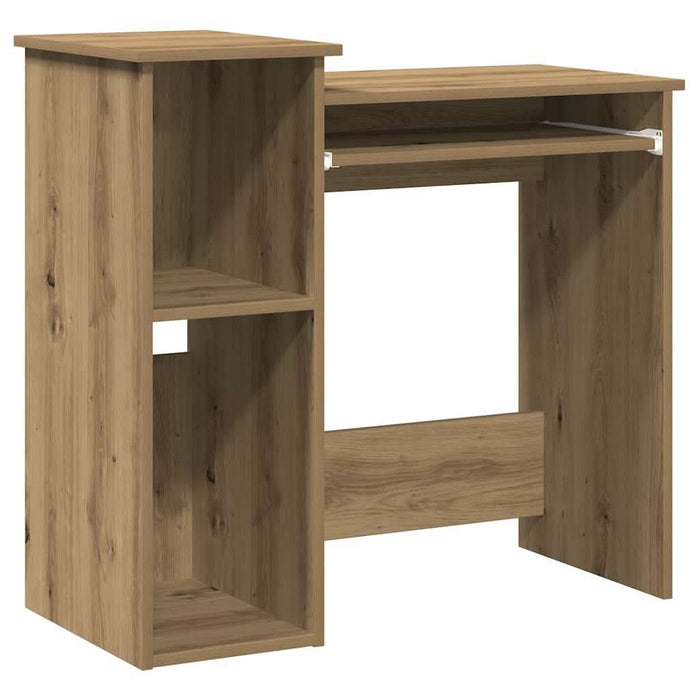 Birou cu rafturi stejar artizanal 84x40x78 cm, lemn prelucrat - WALTI WALTI