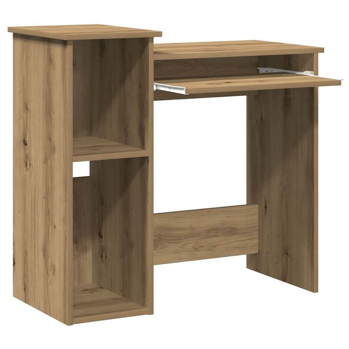 Birou cu rafturi stejar artizanal 84x40x78 cm, lemn prelucrat - WALTI WALTI