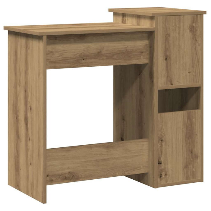 Birou cu rafturi stejar artizanal 84x40x78 cm, lemn prelucrat - WALTI WALTI