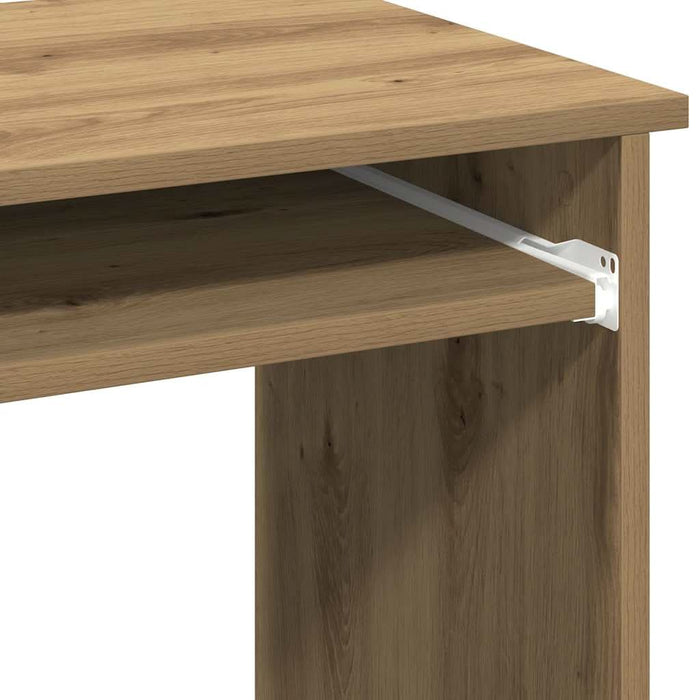 Birou cu rafturi stejar artizanal 84x40x78 cm, lemn prelucrat - WALTI WALTI