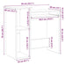Birou cu rafturi stejar artizanal 84x40x78 cm, lemn prelucrat - WALTI WALTI
