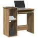 Birou cu rafturi stejar artizanal 84x40x78 cm, lemn prelucrat - WALTI WALTI