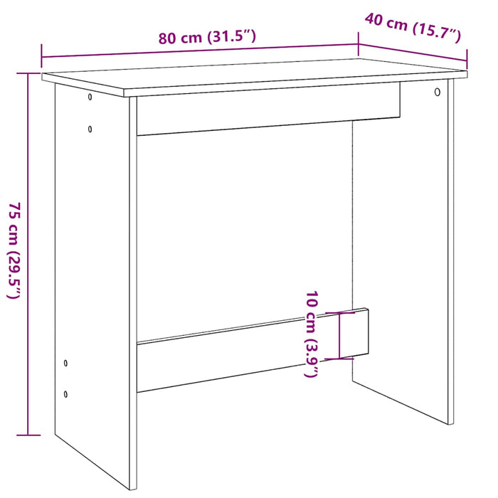 Birou Gri Sonoma 80x40x75 cm lemn prelucrat - WALTI WALTI