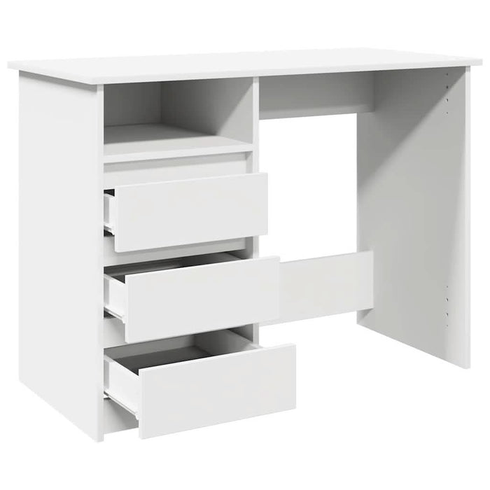 Birou, alb, 102x50x75 cm, lemn prelucrat - WALTI WALTI