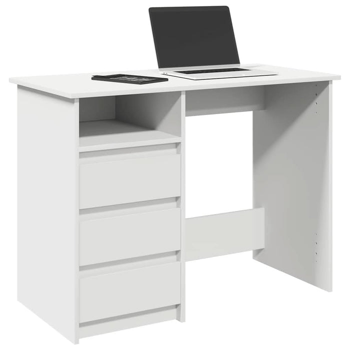 Birou, alb, 102x50x75 cm, lemn prelucrat - WALTI WALTI