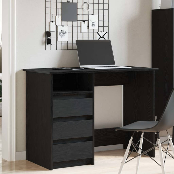 Birou, negru, 102x50x75 cm, lemn prelucrat - WALTI WALTI