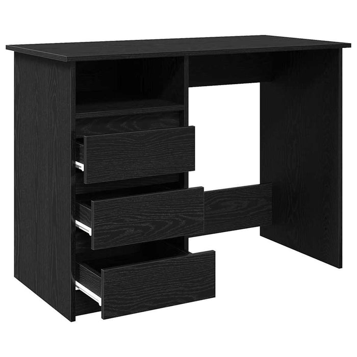 Birou, negru, 102x50x75 cm, lemn prelucrat - WALTI WALTI