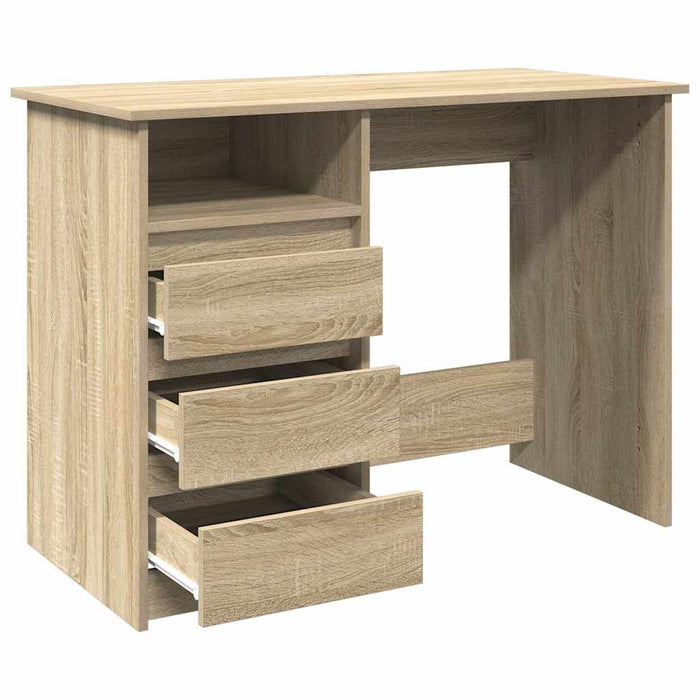 Birou, stejar sonoma, 102x50x75 cm, lemn compozit - WALTI WALTI
