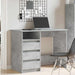 Birou, gri beton, 102x50x75 cm, lemn compozit - WALTI WALTI